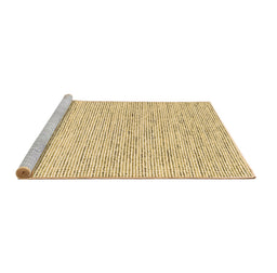 Sideview of Machine Washable Abstract Brown Contemporary Rug, wshcon1754brn
