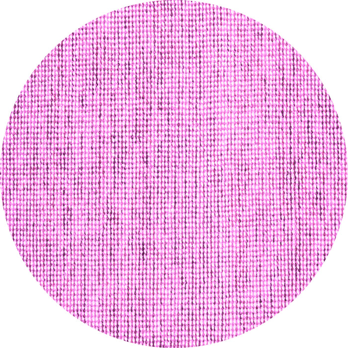 Round Abstract Pink Contemporary Rug, con1754pnk