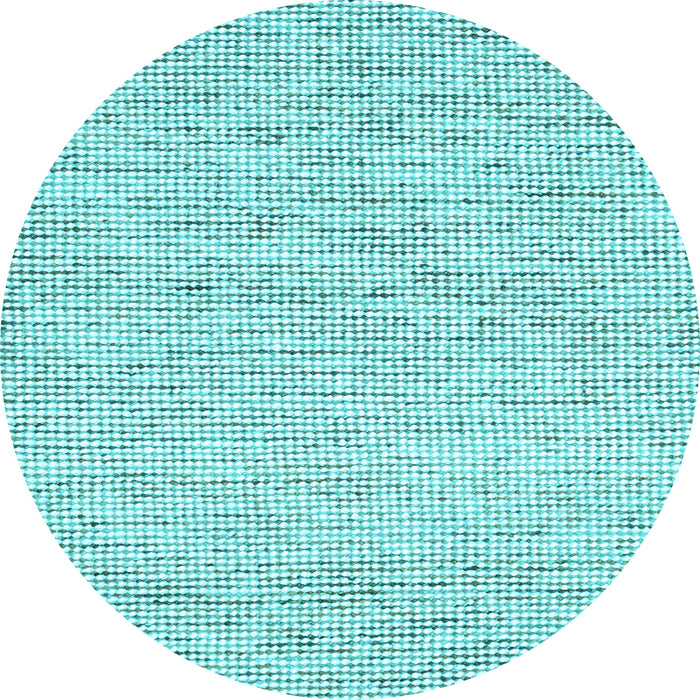 Round Abstract Light Blue Contemporary Rug, con1754lblu