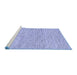 Sideview of Machine Washable Abstract Blue Contemporary Rug, wshcon1755blu