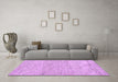 Machine Washable Abstract Purple Contemporary Area Rugs in a Living Room, wshcon1755pur