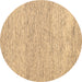 Round Abstract Brown Contemporary Rug, con1755brn