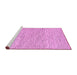 Sideview of Machine Washable Abstract Pink Contemporary Rug, wshcon1755pnk