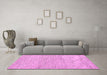 Machine Washable Abstract Pink Contemporary Rug in a Living Room, wshcon1755pnk