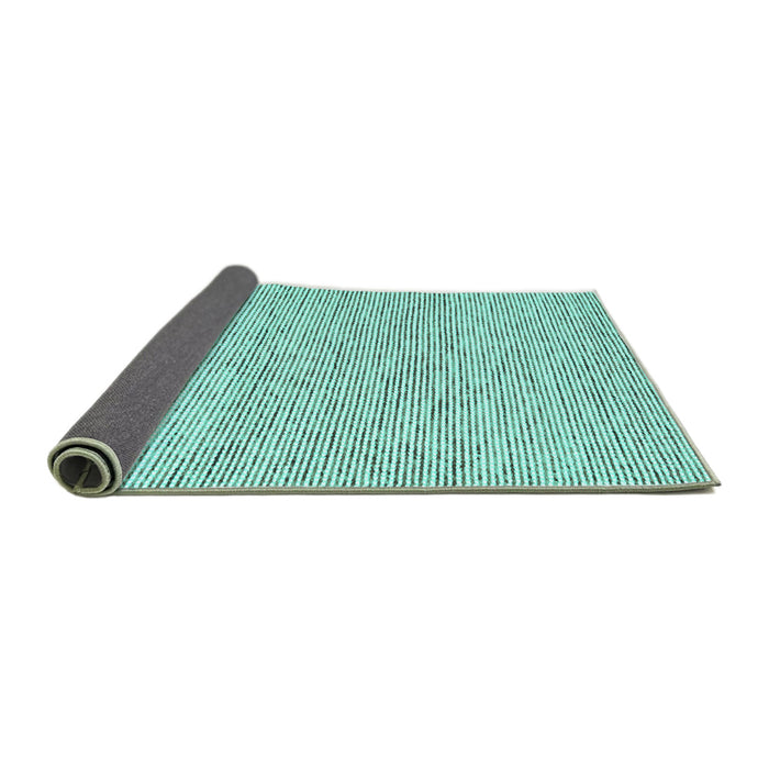 Sideview of Abstract Turquoise Contemporary Rug, con1755turq