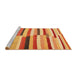 Serging Thickness of Machine Washable Contemporary Orange Rug, wshcon1756