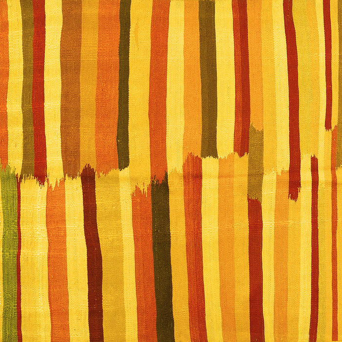 Square Oriental Yellow Traditional Rug, con1756yw