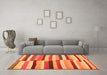 Machine Washable Oriental Orange Traditional Area Rugs in a Living Room, wshcon1756org