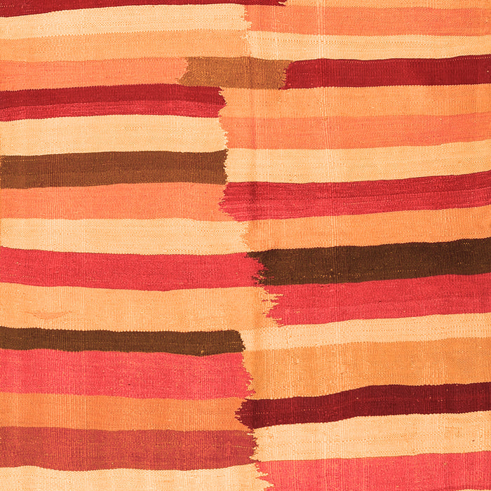 Serging Thickness of Machine Washable Oriental Orange Traditional Area Rugs, wshcon1756org