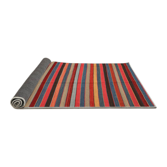 Thickness of Contemporary Army Brown Southwestern Rug, con1757