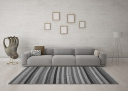 Machine Washable Southwestern Gray Country Rug in a Living Room,, wshcon1757gry