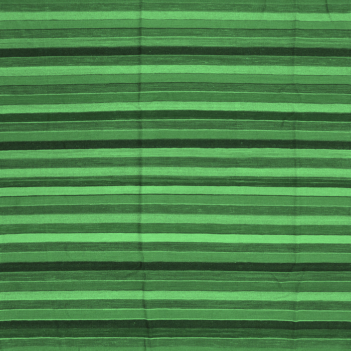 Square Machine Washable Southwestern Emerald Green Country Area Rugs, wshcon1757emgrn