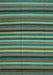 Machine Washable Southwestern Turquoise Country Area Rugs, wshcon1757turq