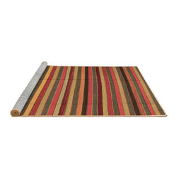 Sideview of Machine Washable Southwestern Brown Country Rug, wshcon1757brn