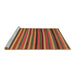 Sideview of Machine Washable Southwestern Brown Country Rug, wshcon1757brn