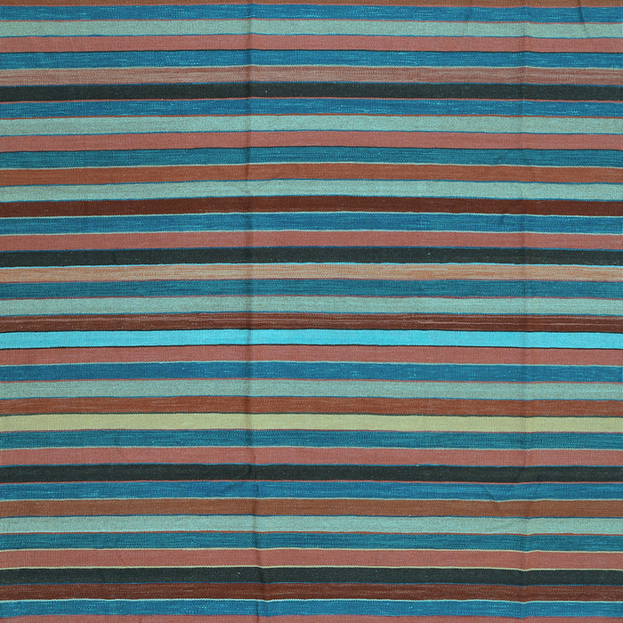 Square Machine Washable Southwestern Light Blue Country Rug, wshcon1757lblu