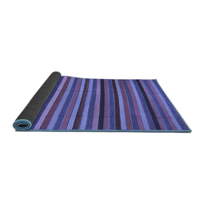 Sideview of Southwestern Blue Country Rug, con1757blu