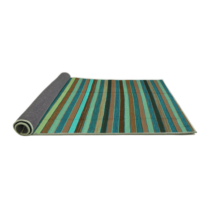 Sideview of Southwestern Turquoise Country Rug, con1757turq