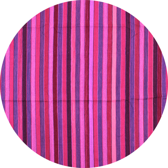 Round Southwestern Pink Country Rug, con1757pnk