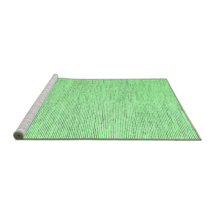 Sideview of Machine Washable Abstract Emerald Green Contemporary Area Rugs, wshcon1758emgrn