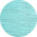 Round Abstract Light Blue Contemporary Rug, con1758lblu