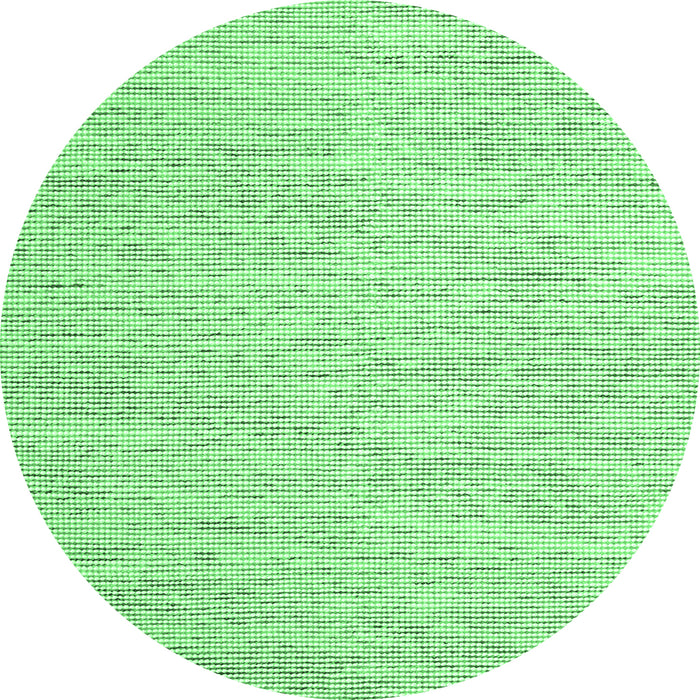 Round Machine Washable Abstract Emerald Green Contemporary Area Rugs, wshcon1758emgrn