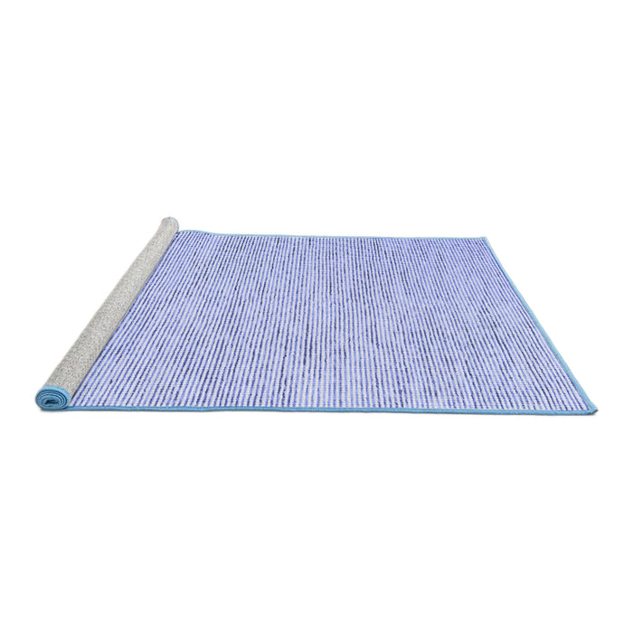 Sideview of Machine Washable Abstract Blue Contemporary Rug, wshcon1758blu