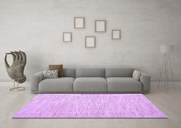 Machine Washable Abstract Purple Contemporary Area Rugs in a Living Room, wshcon1758pur