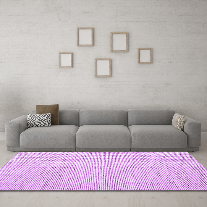 Machine Washable Abstract Purple Contemporary Area Rugs in a Living Room, wshcon1758pur