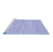 Sideview of Machine Washable Abstract Blue Contemporary Rug, wshcon1759blu