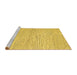 Sideview of Machine Washable Abstract Yellow Contemporary Rug, wshcon1759yw