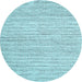 Round Machine Washable Abstract Light Blue Contemporary Rug, wshcon1759lblu