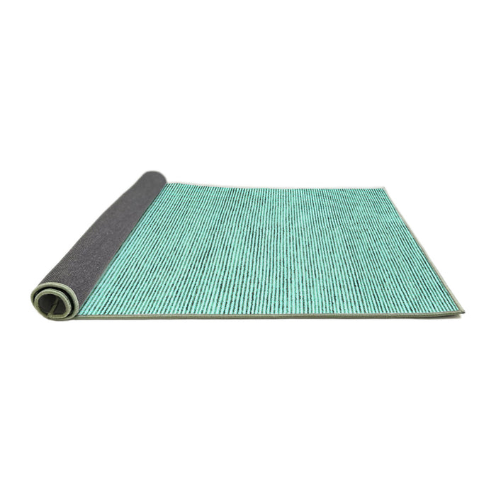 Sideview of Abstract Turquoise Contemporary Rug, con1759turq
