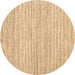 Round Abstract Brown Contemporary Rug, con1759brn