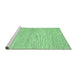 Sideview of Machine Washable Abstract Emerald Green Contemporary Area Rugs, wshcon1759emgrn