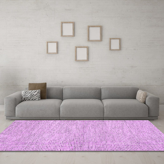 Machine Washable Abstract Purple Contemporary Area Rugs in a Living Room, wshcon1759pur