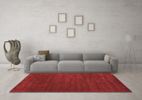 Machine Washable Abstract Red Contemporary Rug, wshcon175red