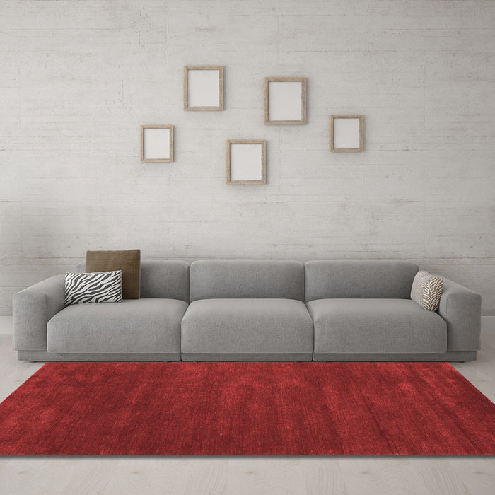 Contemporary Red Washable Rugs