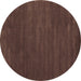 Round Abstract Brown Contemporary Rug, con175brn