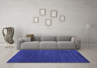 Machine Washable Abstract Blue Contemporary Rug, wshcon175blu