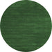 Square Abstract Green Contemporary Rug, con175grn