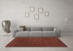 Machine Washable Abstract Orange Contemporary Area Rugs in a Living Room, wshcon175org