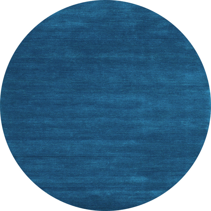 Round Abstract Light Blue Contemporary Rug, con175lblu