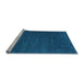 Sideview of Machine Washable Abstract Light Blue Contemporary Rug, wshcon175lblu