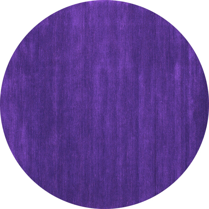 Round Machine Washable Abstract Purple Contemporary Area Rugs, wshcon175pur