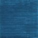 Square Abstract Light Blue Contemporary Rug, con175lblu