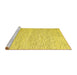 Sideview of Machine Washable Abstract Yellow Contemporary Rug, wshcon1760yw