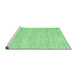 Sideview of Machine Washable Abstract Emerald Green Contemporary Area Rugs, wshcon1760emgrn