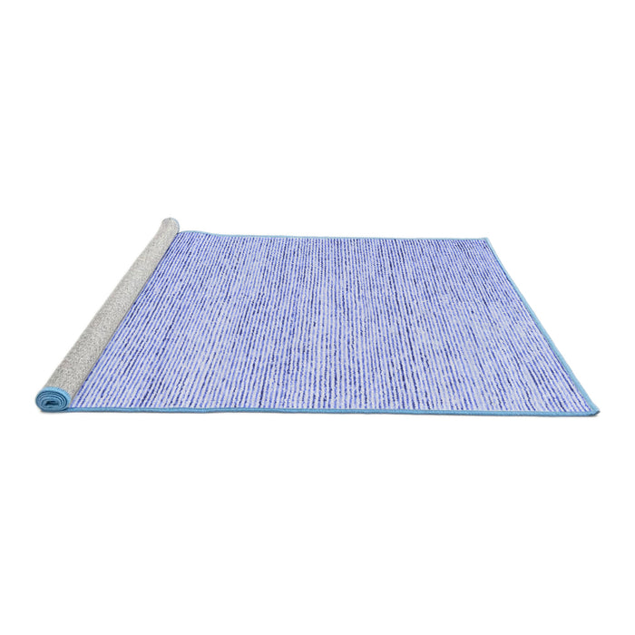 Sideview of Machine Washable Abstract Blue Contemporary Rug, wshcon1760blu