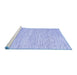 Sideview of Machine Washable Abstract Blue Contemporary Rug, wshcon1760blu